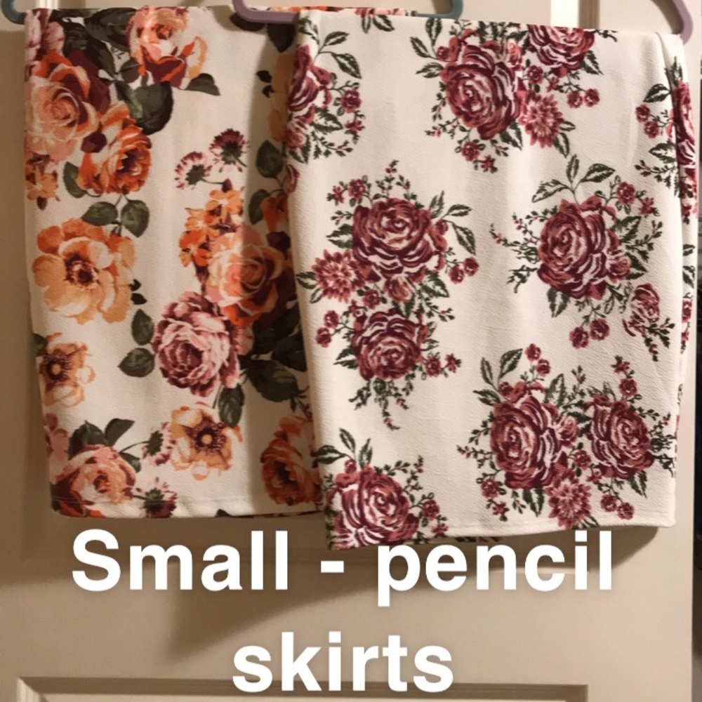 Floral pencil skirts